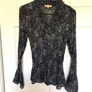 Cathaya Black & White Blouse.  Size Medium.